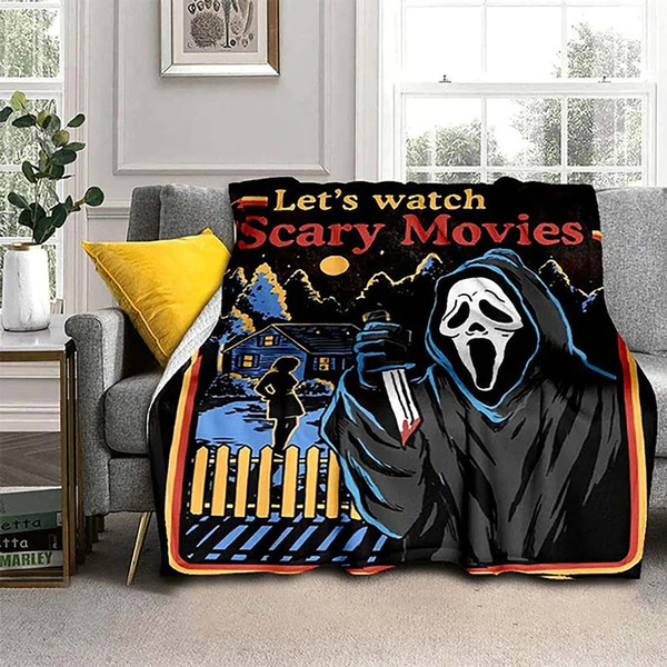 Scream Ghostface Blanket, Horror Movie Watching Blanket, Ghostface