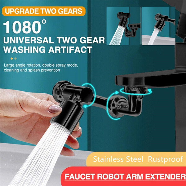 Stainless Steel Splash Filter Faucet 1080° Rotatable Faucet Sprayer