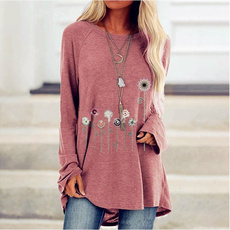butterfly, Plus Size, print t-shirt, long sleeved shirt