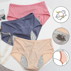menstrual, Underwear, Plus Size, Elastic