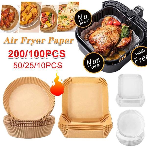 50 or 100 Square Air Fryer Disposable Paper Liners