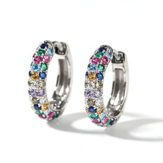 DIAMOND, Colorful, wedding earrings, Wedding