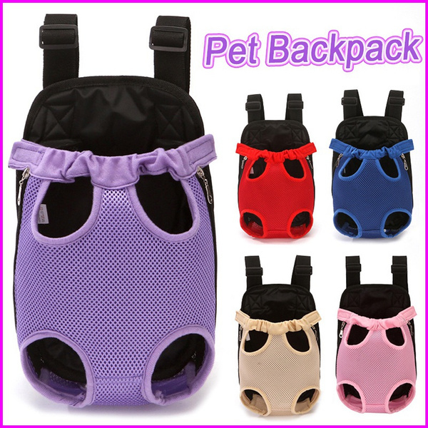 Breathable Mesh Pet Carrier Backpack Dog Front Chest Bag Five Holes