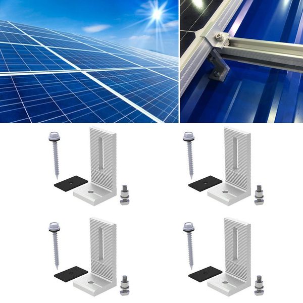 Aluminum Solar Panel Mounting Bracket Roof Mount L Bracket Solar PV ...