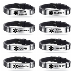 Jewelry, medicalbracelet, stainlesssteelbracelet, Silicone