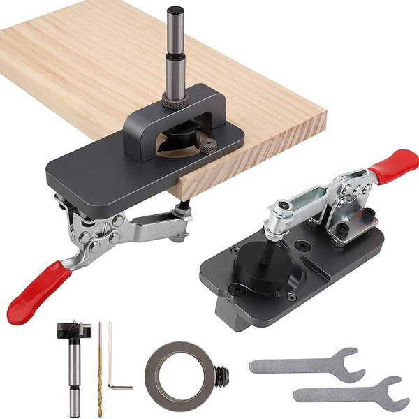 8PCS 35mm Hinge Drilling Jig Set Concealed Hinge Jig Door Drilling Jig for Hinges And