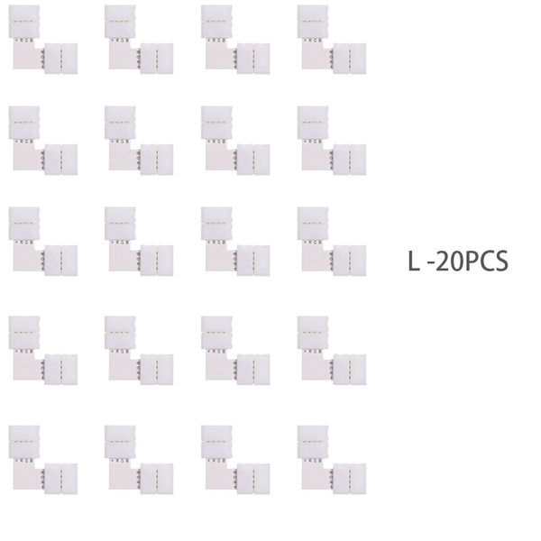 Transparante COB LED strip hoek connector 8mm