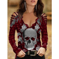 Goth, slim, Lace, Long Sleeve