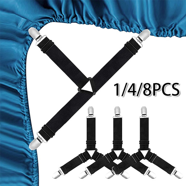 4PCS TRIANGLE BED SHEET MATTRESS HOLDER FASTENER GRIPPERS CLIPS
