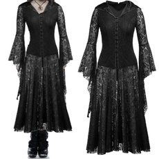 gowns, Goth, Medieval, Long Sleeve