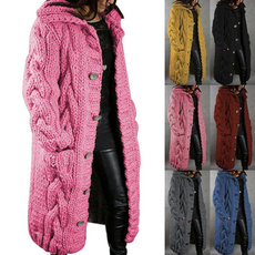 Plus Size, Winter, Sleeve, sweater coat