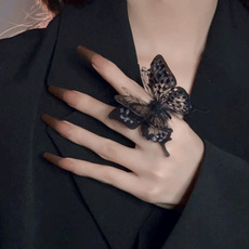 butterfly, Goth, Jewelry, Hollow-out