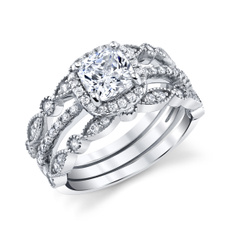 Sterling, Cubic Zirconia, Set, Jewelry