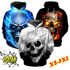 Couple Hoodies, 3D hoodies, Plus Size, skull