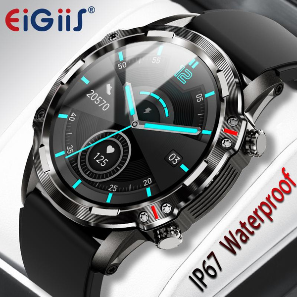 2022 EIGIIS Smartwatch Men AMOLED 360*360 HD Screen Bluetooth Call IP67 ...