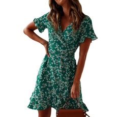 Summer, womens dresses, ruffle, Mini