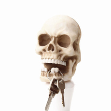 Hooks, keyholder, Skeleton, skull