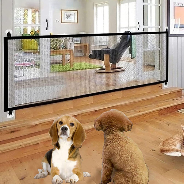 Pet Gate,Magic Pet Gate for The House ,Magic Gate Portable Folding Mesh