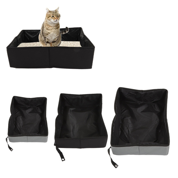 Collapsible Portable Cat Litter Box Foldable And Packable For Travel Wish