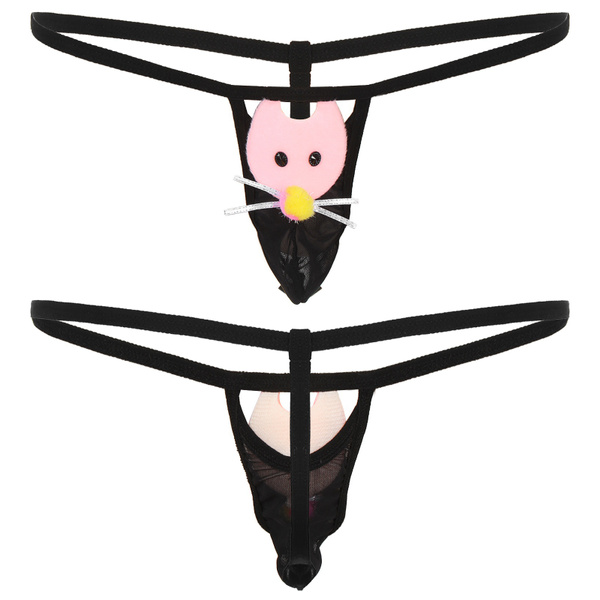 Men's Novelty Thongs Funny TBack GString Pouch Thong Underwear Wish