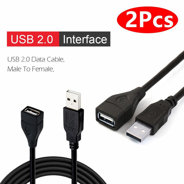 2Pcs USB Extension Cable USB 2.0 Cable for Smart TV Speed Data