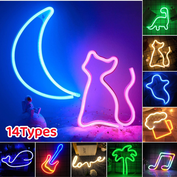 14 Types LED Neon Sign Light Cat Ghost Guitar Neon Wall Hanging Sign 14-types-led-neon-sign-light-cat-ghost-guitar-neon-wall-hanging-sign