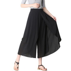 long skirt, Wool, women trousers, chiffon