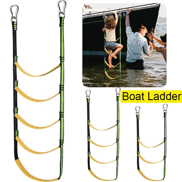 5/4/3 Step Boat Rope Ladder Kayak Auxiliary Ladder Rubber Boat Ladder