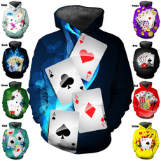 Poker, Casual Hoodie, womens hoodie, Sleeve