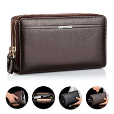 leather wallet, Fashion, Capacity, business bag