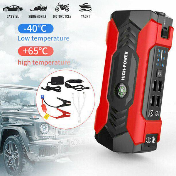 Portable Car Jump Starter, Device Power Bank Emergency High Power 12V ...