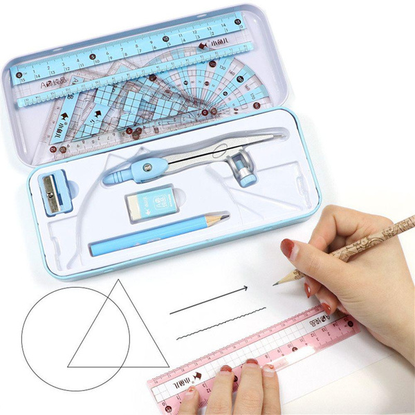 Back To School Office Triangle Ruler Drawing Compass For Students ...