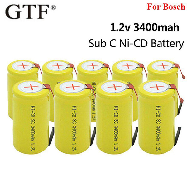 🔥2 20pcs Sc Battery 1 2v 3400mah Sub C Ni Cd Rechargeable Battery For Diy Bosch Hitachi Dewalt