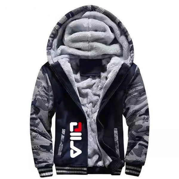 Mens Casual Warm Hooded Jackets Winter Zipper Coat Thicken Sport Fleece Hoodie  Jacket Outdoor Fishing Clothes Plus Size S-5XL