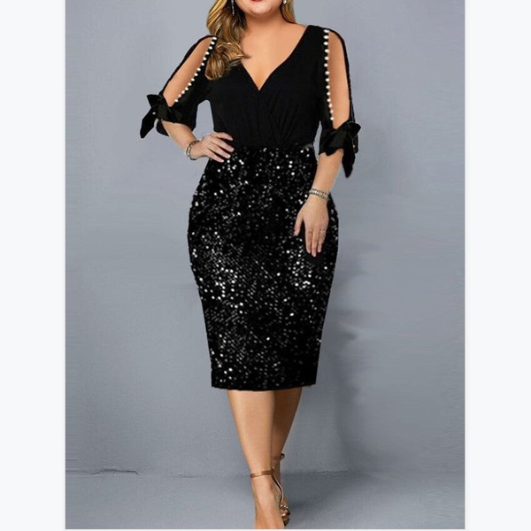 Women's Plus Size Party Dress Solid Color V Neck Ruched Long Sleeve Winter  Fall Stylish Elega… | Plus size party dresses, Evening dresses plus size,  Long maxi dress