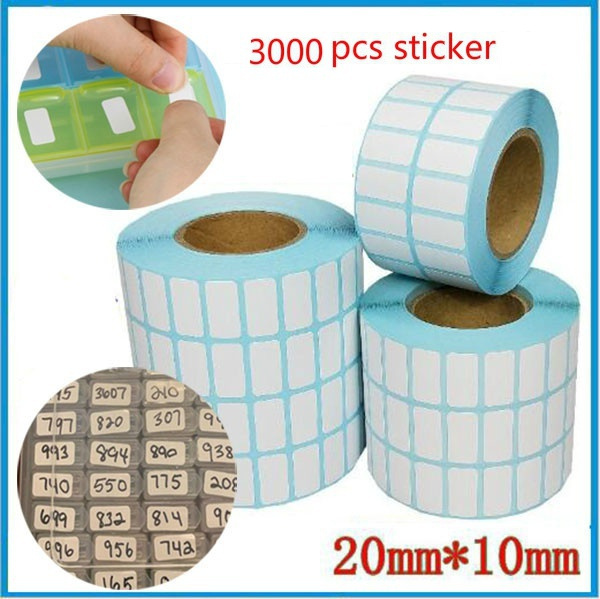 Real Classification Stickers 3000pcs White Waterproof Stickers Classification Storage Tool Diamond ...