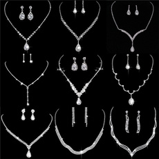 Crystal Jewelry, Choker, Rhinestone, Earring