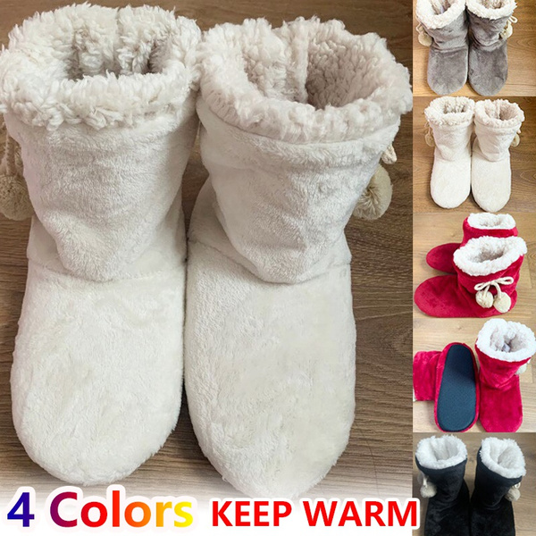 TEHTAVA Indoor Slippers House Slippers Warm House Shoes Women Bedroom Furry  | eBay