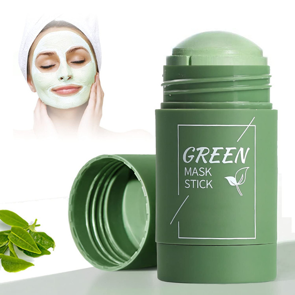 Green Tea Mask Stick, Poreless Deep Cleaning Purifying Clay Stick Masks