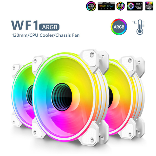 PWM 4 Pin RGB 120mm PC Case Fan Quiet 12cm Cooling Fan Silent Computer