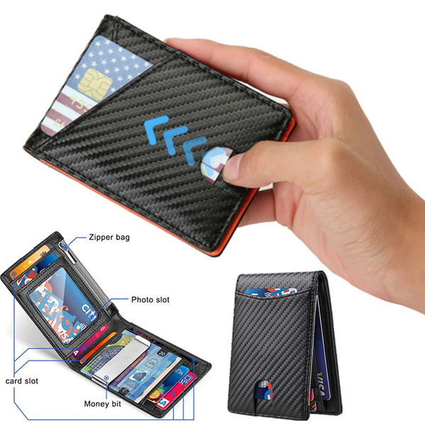 Minimalist Wallet for Men Money Clip Wallet RFID Blocking Slim Cash