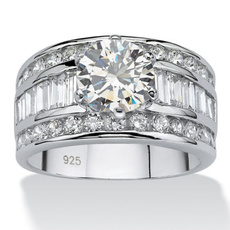 Sterling, DIAMOND, wedding ring, 925 silver rings