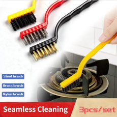 Steel, Brass, stainlesssteelwire, wirebrushset