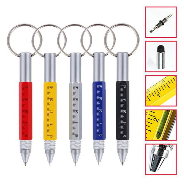 Mini Multifunction Ballpoint Pen Stylus 6 In 1 Metal Screwdriver Touch