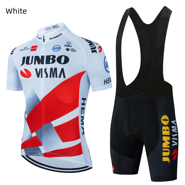 2023 Jumbo Team Cycling Shirt Set 20D Bike Shorts Set MTB Men's Cycling