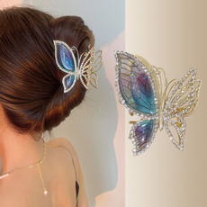 amber, butterfly, Fashion, Barrettes