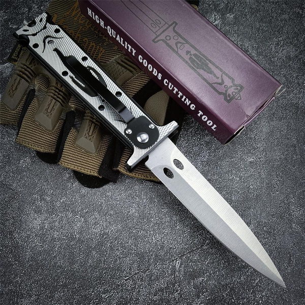 Gentleman's AKC Style Stiletto AUTO Spring Assisted Opening Knife