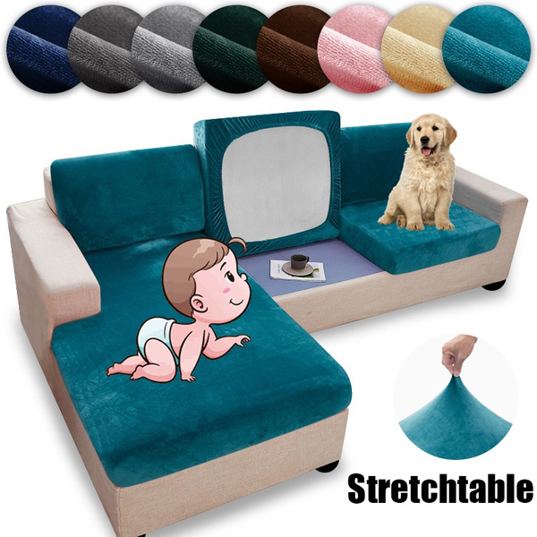 Plush Velvet Thicken Sofa Cover Allinclusive Elastic Sectional Couch