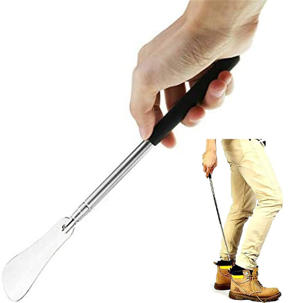 New Extra Long Handle Shoe Horn Stainless Steel 25" Handled Metal