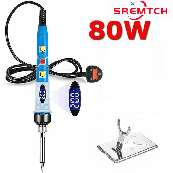 Soldering Iron Kit 80W Welding Tools Adjustable Temperature Solder Tips